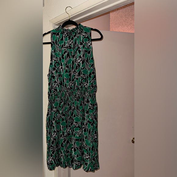 A New Day Black and Green Floral Sleeveless Halter Neck Dress Size XXL - Picture 6 of 13